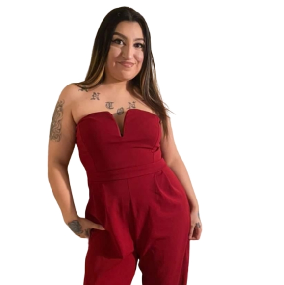 Iris Burgundy jumpsuits - Picture 4 of 4